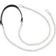 thumbnail image 1 of 1Pc 47.2Inch PU Leather Chain Stras Handbag Chain Handles Replacement Handbag Shoulder Strap with Iron Curb Chain and Alloy Swivel Snap Clasps for DIY Bag Handbags Making, 1 of 4