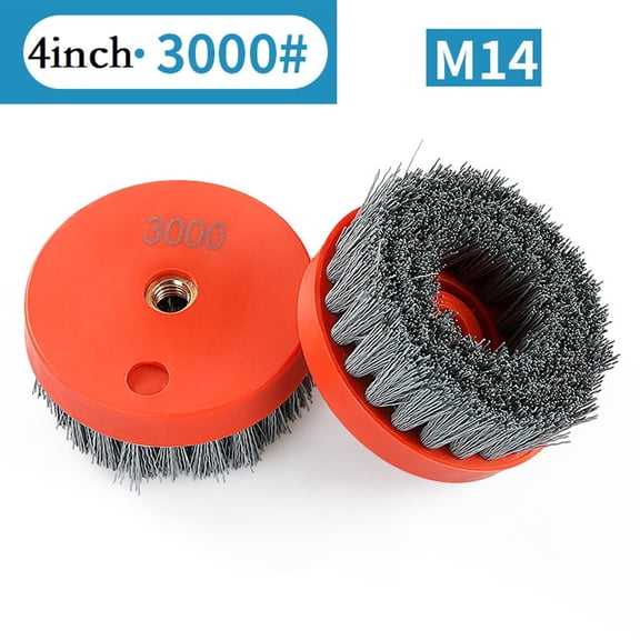 1Pc 4Inch Circular Antique Abrasive Brush Stone Granite Polishing Cleaning for M14 3000#