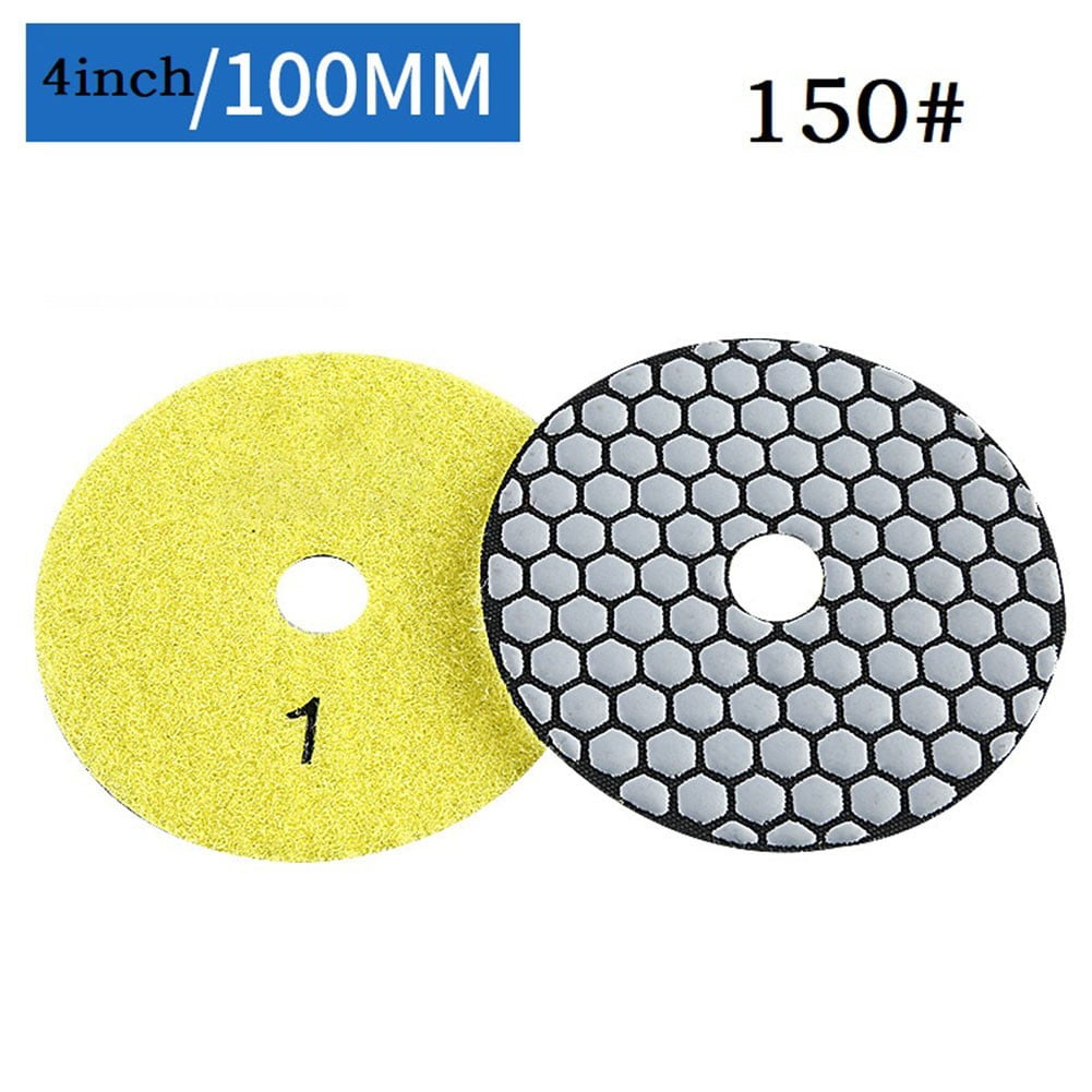 1Pc 4Inch Diamond Dry Polishing Pad for Granite Marble Grinding Sanding