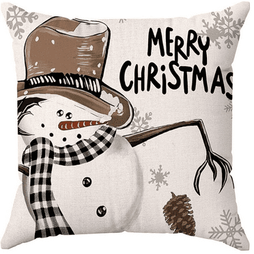 1Pc/4Pcs Christmas Pillow Covers Christmas Decorations Winter Holiday Decor Throw Cushion Case for Home Couch, 18X18Inch