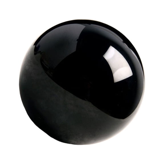 1Pc 4cm Exquisite Obsidian Sphere Natural Black Crystal Ball Desktop Ornament for Home Office Table Crafts (Black)