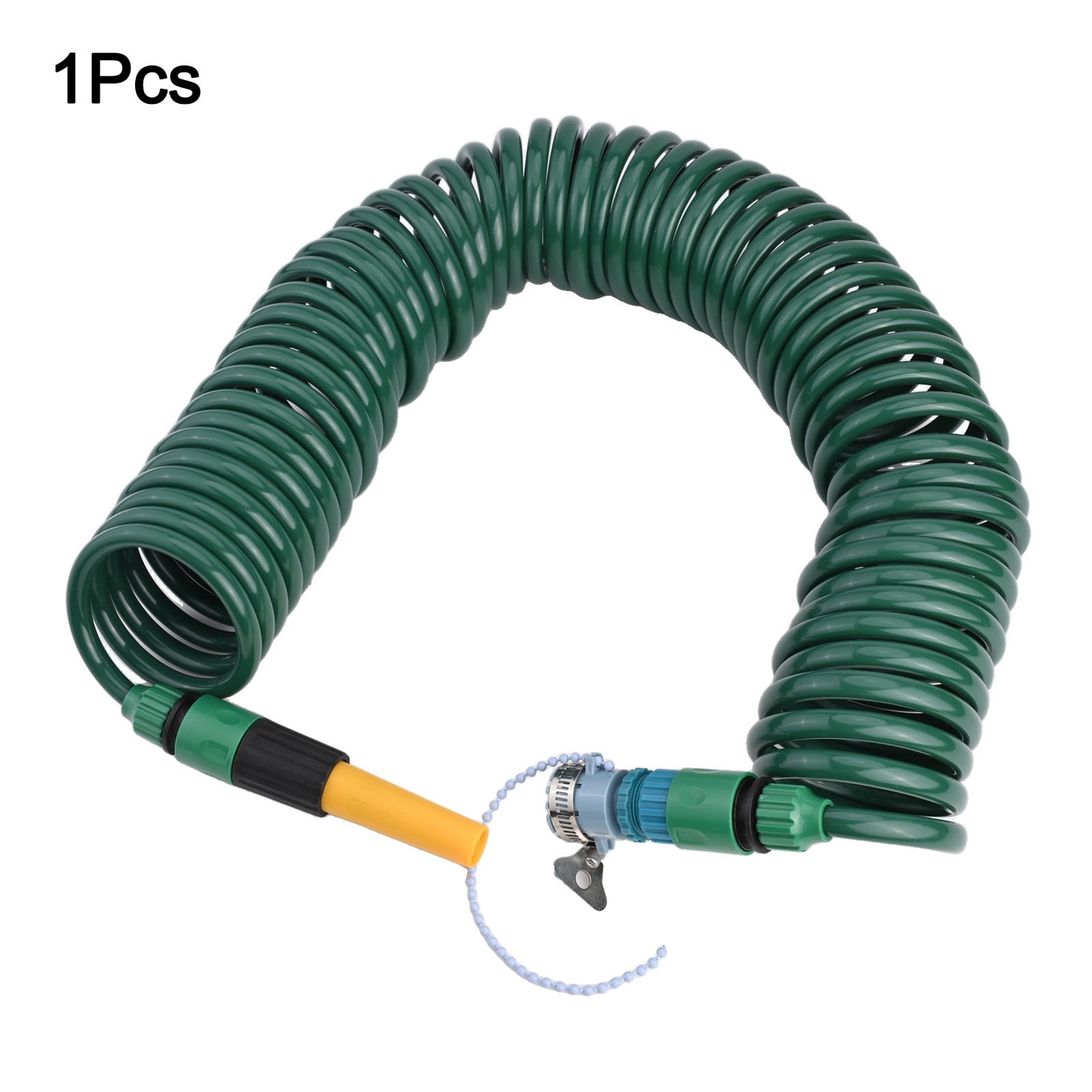 1Pc 5/10/15M Retractable Coil Water Hose Flexible Plastic Water Pipe Thread Tap Quick Connector For Garden Watering Car Washing 15M Smile Home