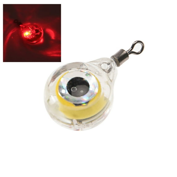 1Pc 5 Color Deep Sea Fishing Lures Kit LED Lighted Bait Flasher Saltwater Freshwater Bass Lures Attractant, Offshore Universal Creative Underwater Squid Bait Lures Fish Attraction Lamp