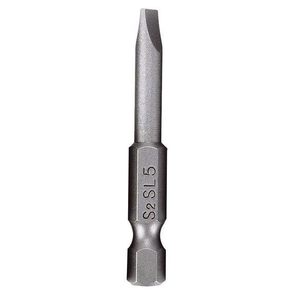 1Pc 50Mm Length Slotted Screwdriver Bit Magnetic Flat Head Agnetic Screwdriver Bit 1/4 Inch Hex Shank Screw Drivers Bits Tools