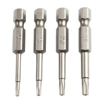 1Pc 50Mm Torx Screwdriver Bit 1/4 Hex Shank Magnetic Five-Point Torx Screwdriver Bit With Hole T8-T40 Screw Driver Bit Hand Tool T8 Smile Home