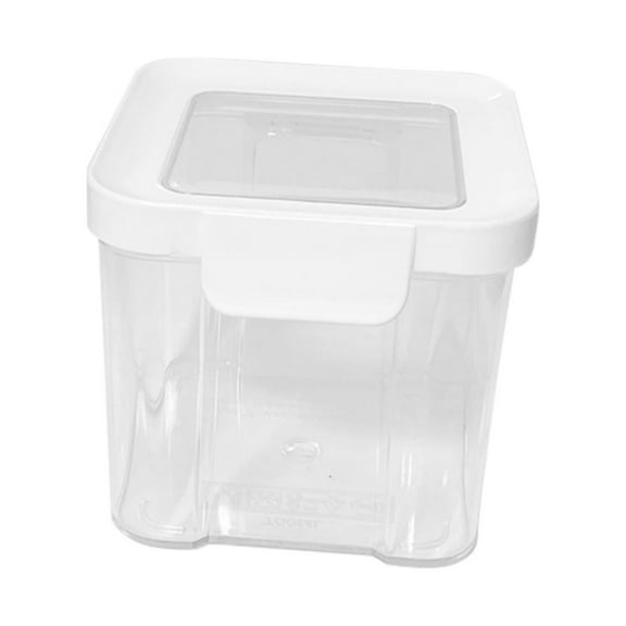 1Pc 5Sizes(460,700,950,1300,1800ml) Airtight Cereal Containers Storage with Lids, Perfect Space Saving BPA-Free Plastic Container, Pantry Organization and Canister for Rice,Cereal(Clear,4.2x3.9x3.8")