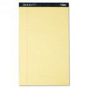 1Pc 63580 TOPS Docket Ruled Perforated Pads, 8 1/2 x 14, Canary, 50 Sheets, Dozen