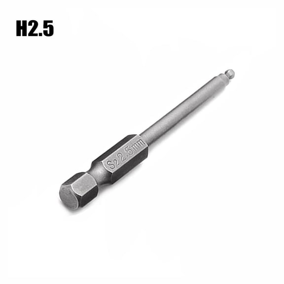 1Pc 65mm Magnetic Ball End Hexagon Head Hex Screwdriver Bits Drill Tools H2-H8 H2.5