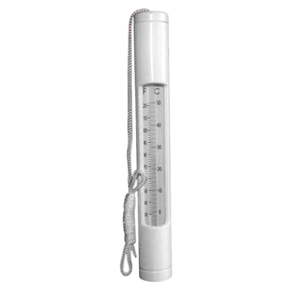 1Pc 7.09" Sinking Pool Thermometer, Weighted Water Temperature Gauge with String, Dual Scale Fahrenheit & Celsius Submersible Monitor for Hot Tubs, Spas