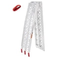 thumbnail image 1 of 1Pc 7.5' Aluminum Folding Loading Ramp Pickup Trucks Bed, Trailers Ramp Dirt Bike UTV ATV Trucks Lawn Mowers Cargo Trailer Loading Ramp 89.8" Lx11 W 750 lbs Capacity, 1 of 7