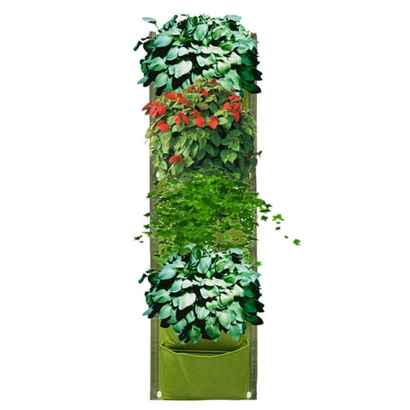 1Pc 7-pocket Three-dimensional Wall-mounted Planting Bag Vertical Planting Nutrition Bag