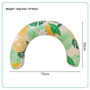 1Pc 75×50cm U Shaped Inflatable Swim Ring Pool Floatie Comfortable Neck & Back Support Floating Tube for Pool Beach Water Sports