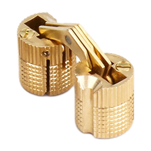 1Pc 8,10,12,14,16mm Hidden Brass Barrel Hinges Cylindrical Hidden Cabinet Concealed Invisible Furniture Hinges Mount 180 Degree Opening Angle for DIY Jewelry Box Hand Craft(GD2,0.4x0.4")