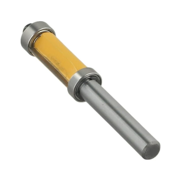 1Pc 8Mm Shank Double Bearing Pattern Flush Straight 1 Inch Trim Router Bit Trimming Milling Cutter End Mill Woodworking Tools Smile Home