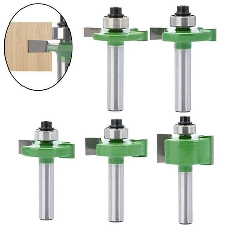 1Pc 8Mm Shank T-Slot Router Bit With Bearing Cemented Carbide Milling Cutter For Wood Bit Face Mill Woodworking Tools 5-16Mm 5Mm Fangkenuo