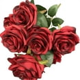 thumbnail image 1 of 1Pc 9 Head Artificial Rose Bouquet for Home Bride And Wedding Decoration And Valentine's Day Decoration, R, 1 of 9
