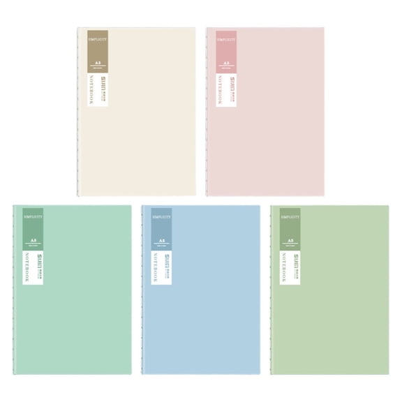 1Pc A5 Lined Notebook, Firm Coil Binding Craft, Ruled Page Memo Journal, for Office Note Taking, Casual Recording and Idea Jotting, by Cosmug, Color B