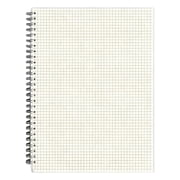 1Pc A6 Grid Spiral Notebook Clear Plastic Cover, 80 Sheets Graph Paper Mini Journal, Frosted PP Wirebound Small Notepad for Science & Math