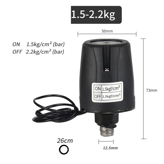1Pc Ac220V 15/10A Automatic Water Pump Pressure Switch Controller Double Contact Convenient Automatic Control