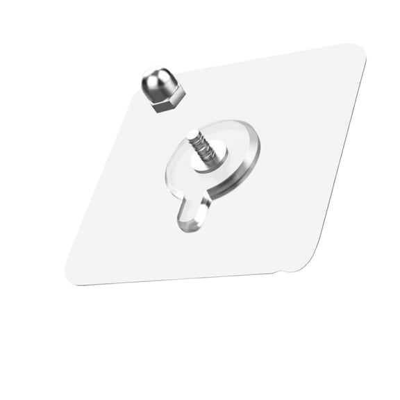 1Pc Acrylic 6X6 Inch Thick Picture Frame - No-Damage No-Drill Strong Adhesive Hooks, 10Mm Exposed C-Screw For Easy Wall Mounting - For Home Bedroom Living Room Office Decoration,