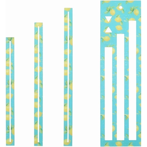 1Pc Acrylic Zipper Pocket Template Sewing Template Rectangle Medium Turquoise 280x75x3mm for DIY