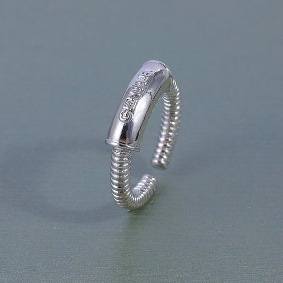 1Pc Adjustable Knuckle Rings Open Mouth Finger Rings Jewelry Stackable Ring Stacking Dainty Trendy Stainless Steel Vintage
