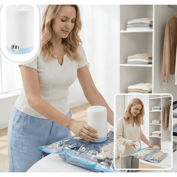 1Pc Air Pump for Inflatables Electric Air Mattress Pump 4kPa Quick-Fill Portable Pump