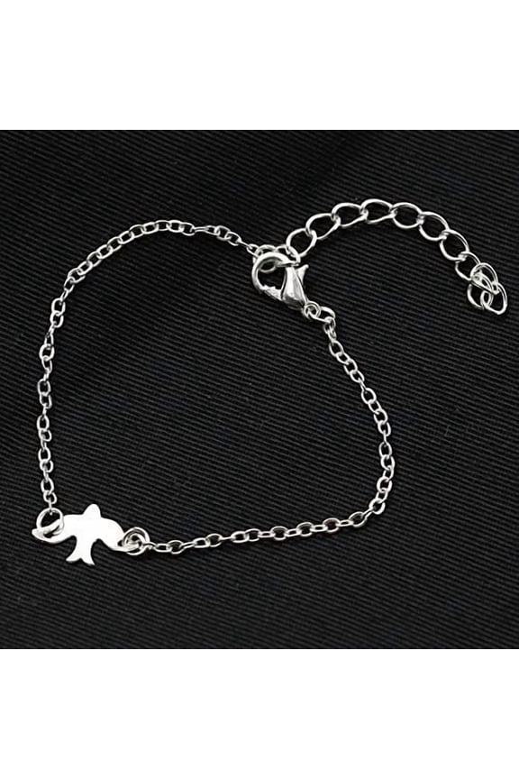 1Pc Alloy Cable Chain Link Bracelets for Women Peace Dove Charm Bracelets Platinum Chain Bracelets for Valentine's Day Elegant Gifts DIY Personalized Jewelry 6-3/4 inch(17cm)