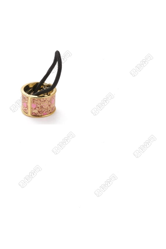 1Pc Alloy Elastic Hair Tie Ponytail Cuff with Enamel Heart Pattern 33.5x22mm Inner Diameter 29mm Rope 3.5mm for Daily Wear Parties