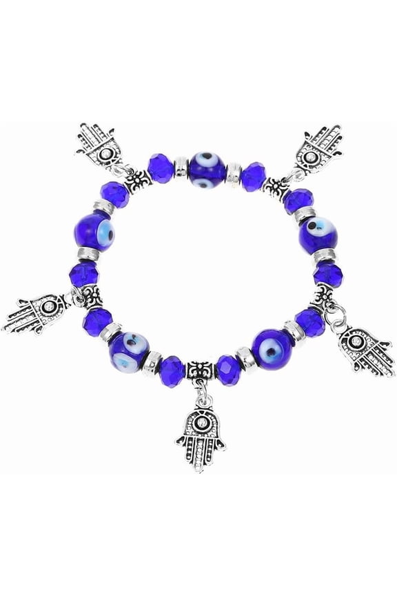 1Pc Alloy Hamsa Hand Charm Bracelets Bracelets with Beads Silver Link Bracelets for Women Elegant Gifts DIY Personalized Jewelry Making DIY