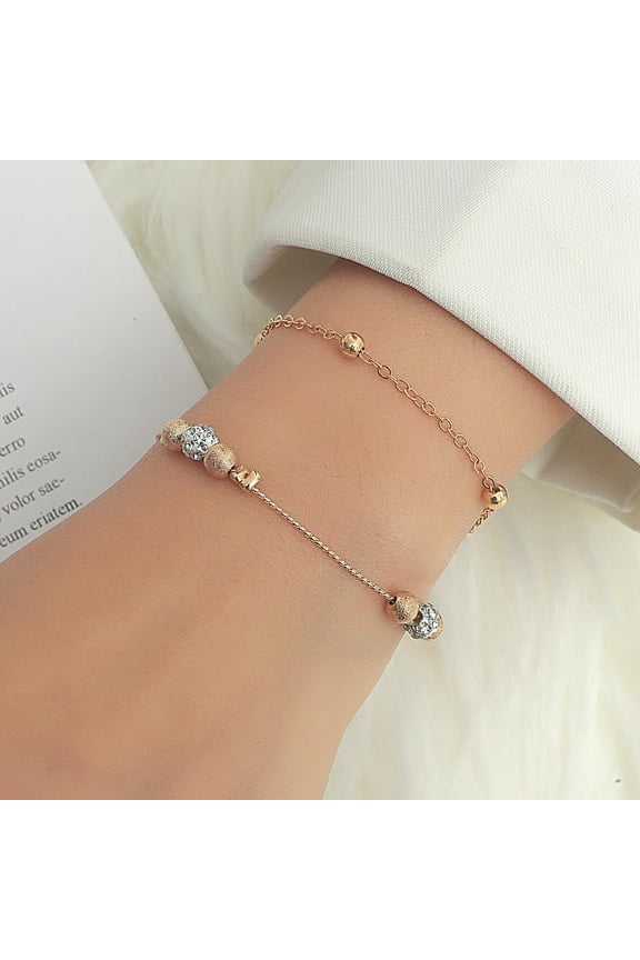 1Pc Alloy Multi-strand Bracelets Cable Chains Bracelets Light Gold Charm Bracelets for Women Valentine's Day Elegant Gifts DIY Personalized Jewelry 7-7/8 inch(20cm) Making DIY