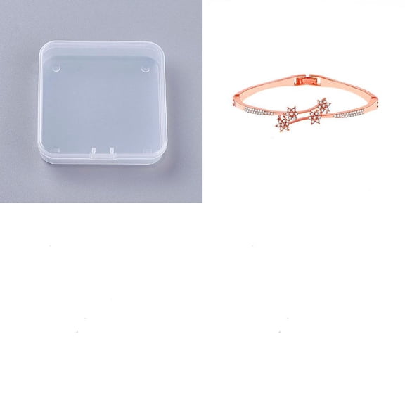 1Pc Alloy Rhinestone Hinged Bangles For Women Rose Gold Star show in Picture DIY