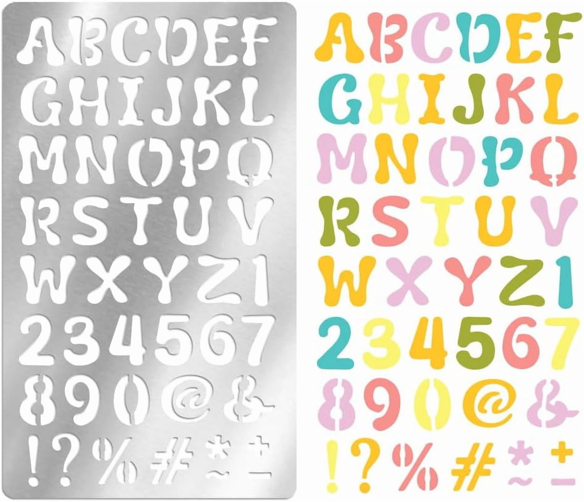 1Pc Alphabet and Number Metal Stencil Stainless Steel Template Reusable