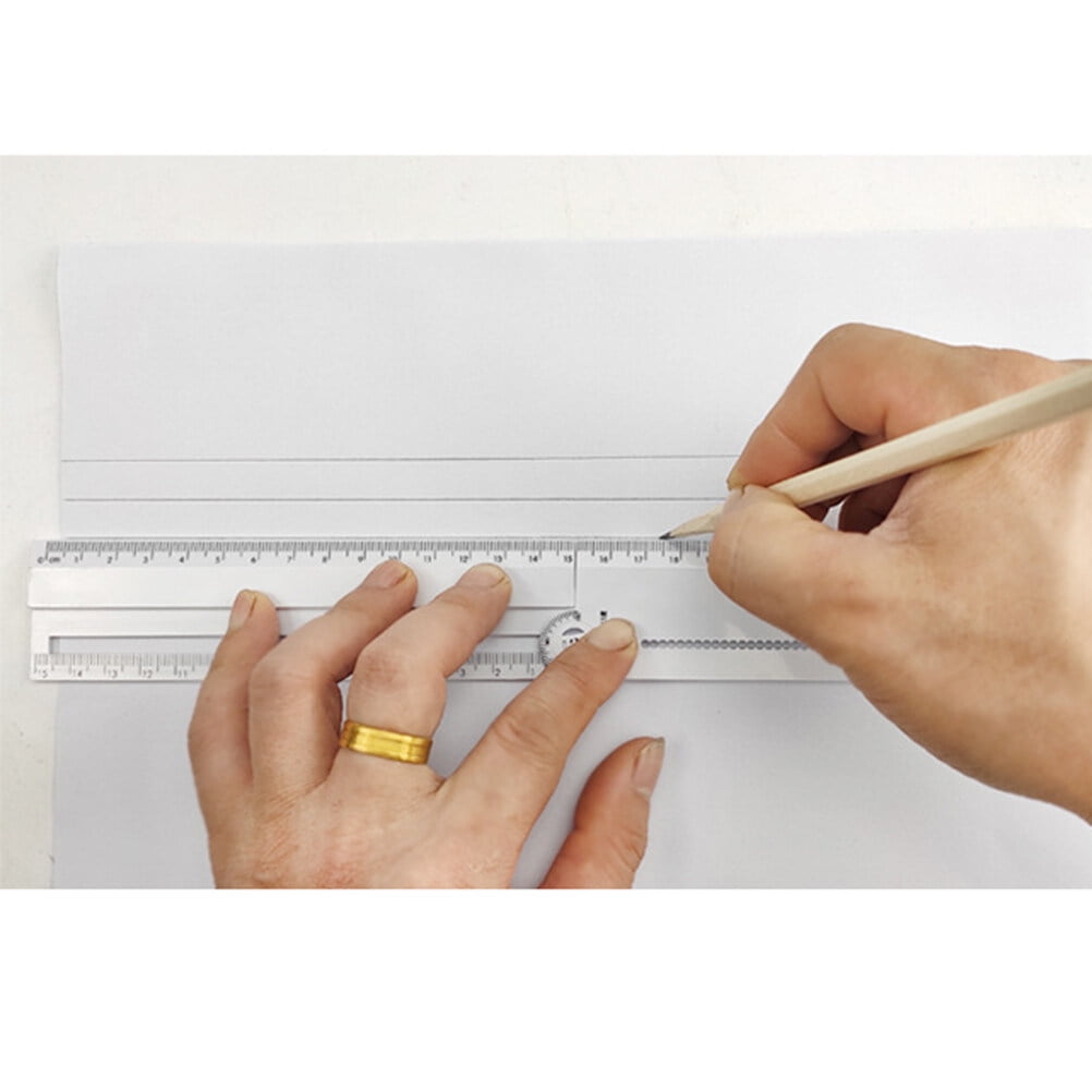 1Pc Angle Ruler Transparent with Scriber and Compass Function for ...