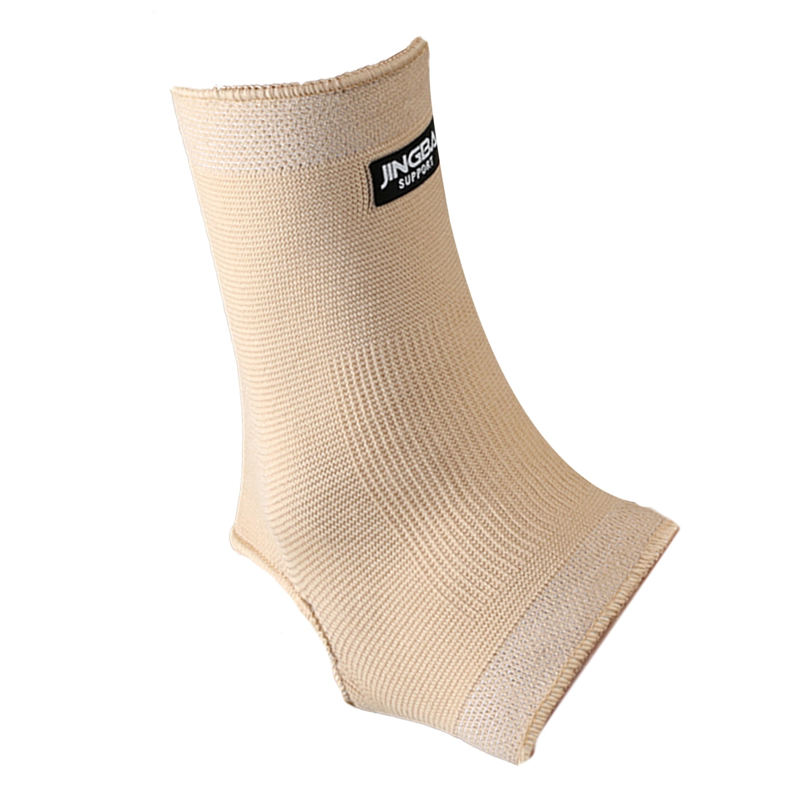 1Pc Ankle Brace Stress Relief Anti-slip Nylon Compression Ankle Sleeve Support for Sporting-Khaki,L