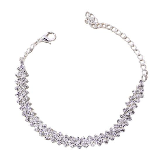 1Pc Ankle Bracelet Sparkling Decorate Fadeless Stylish Dainty Shiny Rhinestone Anklet Jewelry Accessory