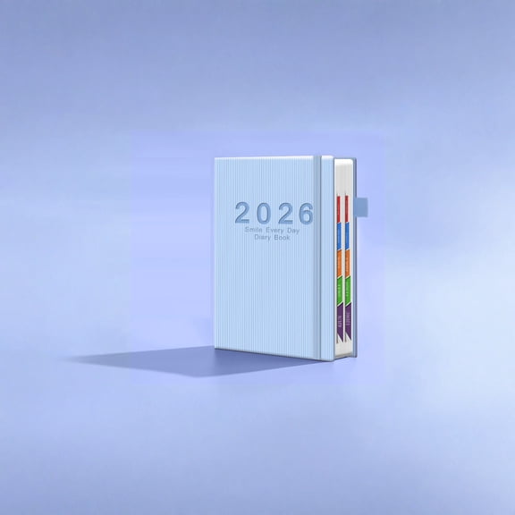 1Pc Annual Planner, Flexible Banded Organizer, Daily Weekly Monthly Schedule Notebook For Gift & Personal Organization Light Blue