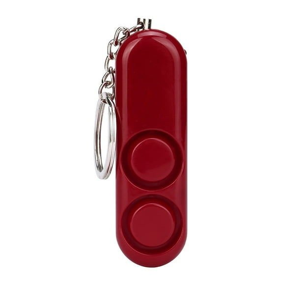 1Pc Anti-Lost Keychain Alarm, 120Db Dual Speakers With Led Light Red Personal Safety Alert Device, For Elderly Women Kids Emergency Self-Defense Night Walking Shopping Traveling