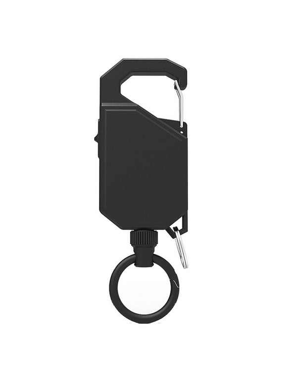 1Pc Anti-Theft Metal Easy-to-pull Buckle Rope Elastic Key Chain Sporty Retractable Key Ring Anti Lost Easy Pull Buckle