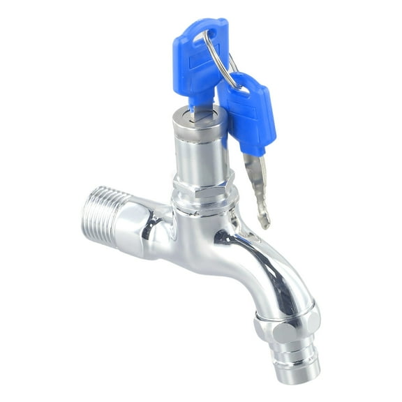 1Pc Antitheft 12 Alloy Sink Tap With Lock Outdoor Faucet Lockable Suitable For Outdoor Garden Watering Car Wash 1 Smile Home