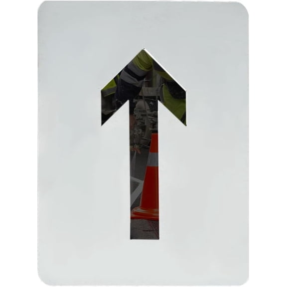 1Pc Arrow Stencil Parking Lot Arrow Painting Templates 11.81inch Arrow Sign Paint Template Iron Hollowed Out Board Indicator Arrow Drawing Tool for Parking Lot Pavement Lines