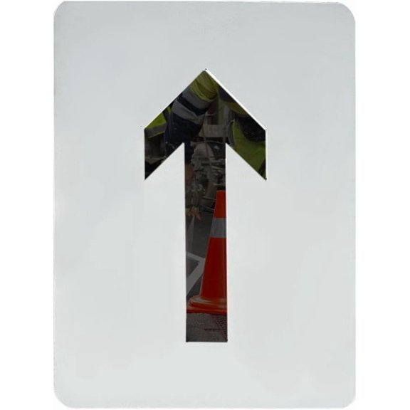 1Pc Arrow Stencil Parking Lot Arrow Painting Templates 11.81inch Arrow Sign Paint Template Iron Hollowed Out Board Indicator Arrow Drawing Tool