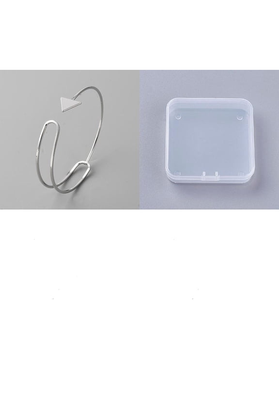 1Pc Arrowhead Cuff Bangle Triangle Cuff Bracelet for Women Gift Inner Diameter: 2-1/4x2-1/4 inch(5.8x5.6cm) for Crafting