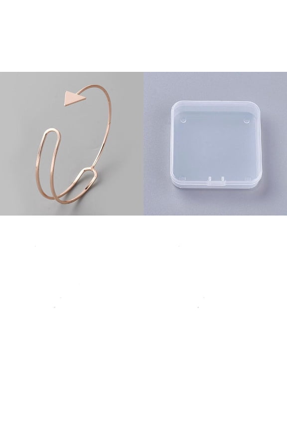 1Pc Arrowhead Cuff Bangle Triangle Cuff Bracelet for Women Gift Inner Diameter: 2-1/4x2-1/4 inch(5.8x5.6cm)
