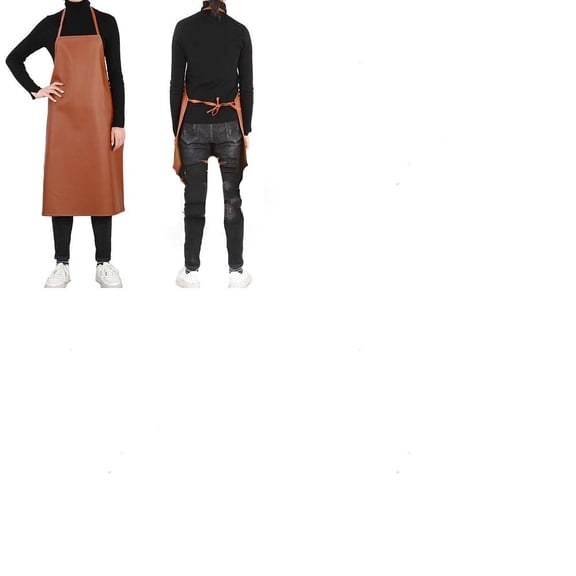 1Pc Art Smock Aprons for Painting Pottery Ceramics Men Women Kitchen Cooking Aprons Random Texture Saddle Brown 98x65cm