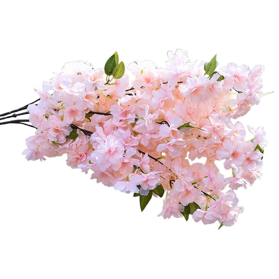 1Pc Artificial Cherry Blossom Flowers, Faux Cherry Blossom Bouquets, Silk Cherry Blossom, Table Centerpieces Decor, Wedding Arrangements, Party Floral Decor for Indoor Home Party Decoration