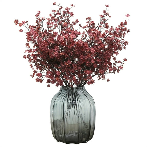 1Pc Artificial Cherry Blossom & Gypsophila Stems (Rd3), Faux Floral Arrangement for Home Decor, Wedding Centerpieces, Table Settings, and Living Room Aesthetics