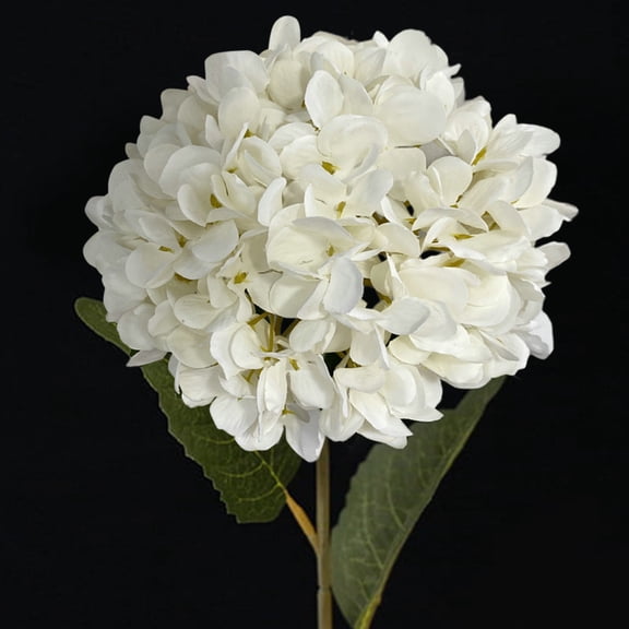 1Pc Artificial Flower-Artificial Flower Brushed Hydrangea Milky White By Shiogb-Hydrangeas Artificial Flowers Bouquet Decoration Bridal Wedding Flower Real Latex Home-Wh109 Mother's Day Clearance