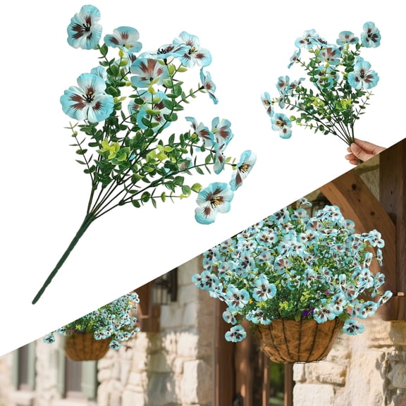 1Pc Artificial Flower Artificial Flowers For Living Room,Plastic Blue