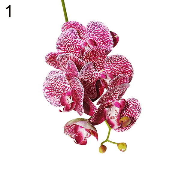 1Pc Artificial Flower Butterfly Orchid Bendable Garden DIY Party Wedding Decor Red Silk Flower